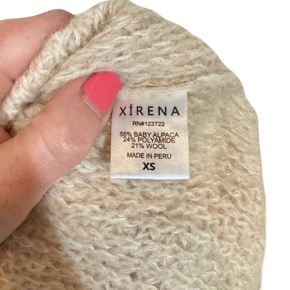 Xirena Sofia Alpaca Jacquard Knit Chunky Boxy Cropped Sweater in Dahlia Fiesta - Picture 11 of 12